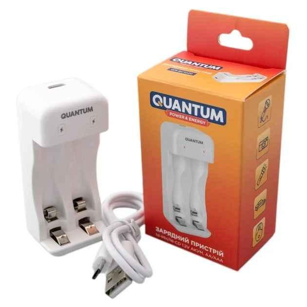 QM-BC1020 Зарядное устройство для Quantum QM-BC1020 для Ni-MH,NI-CD 1.2V акум. AA,AAA 2 slot (USB) Ровно - изображение 1