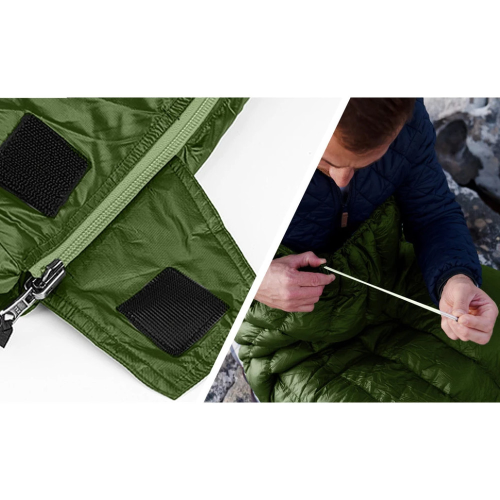 Спальний мішок з натуральним пухом Naturehike CWM295 CNK2300SD013, зелений Киев - изображение 5