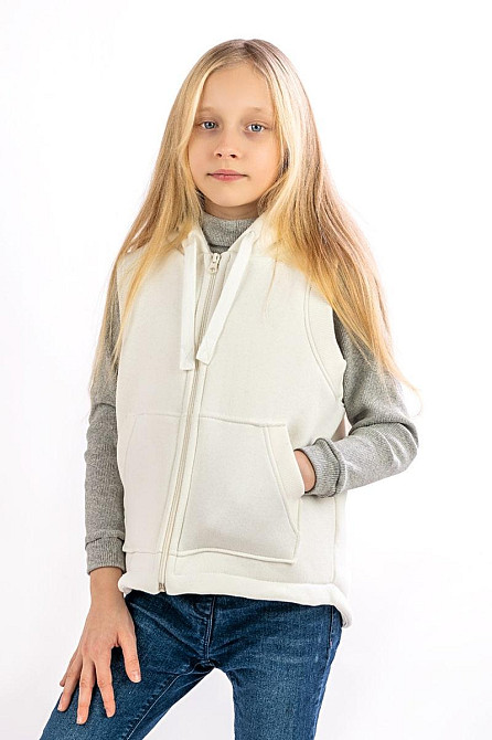 Жилет детский, черный, серый меланж, молочный топ Крохатушка одяг Киев - изображение 6