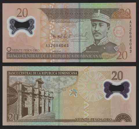 Домінікана / Dominicana 20 pesos oro 2009 P182 UNC Полтава