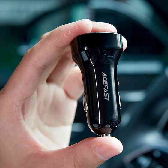 Автозарядка 2xUSB 66W (USB-C + USB-A) B4 with digital display Acefast Винница