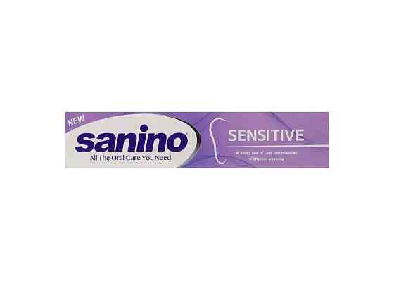 Зубна паста 75мл Sensitive Захист для чутливих зубів ТМ SANINO Київ