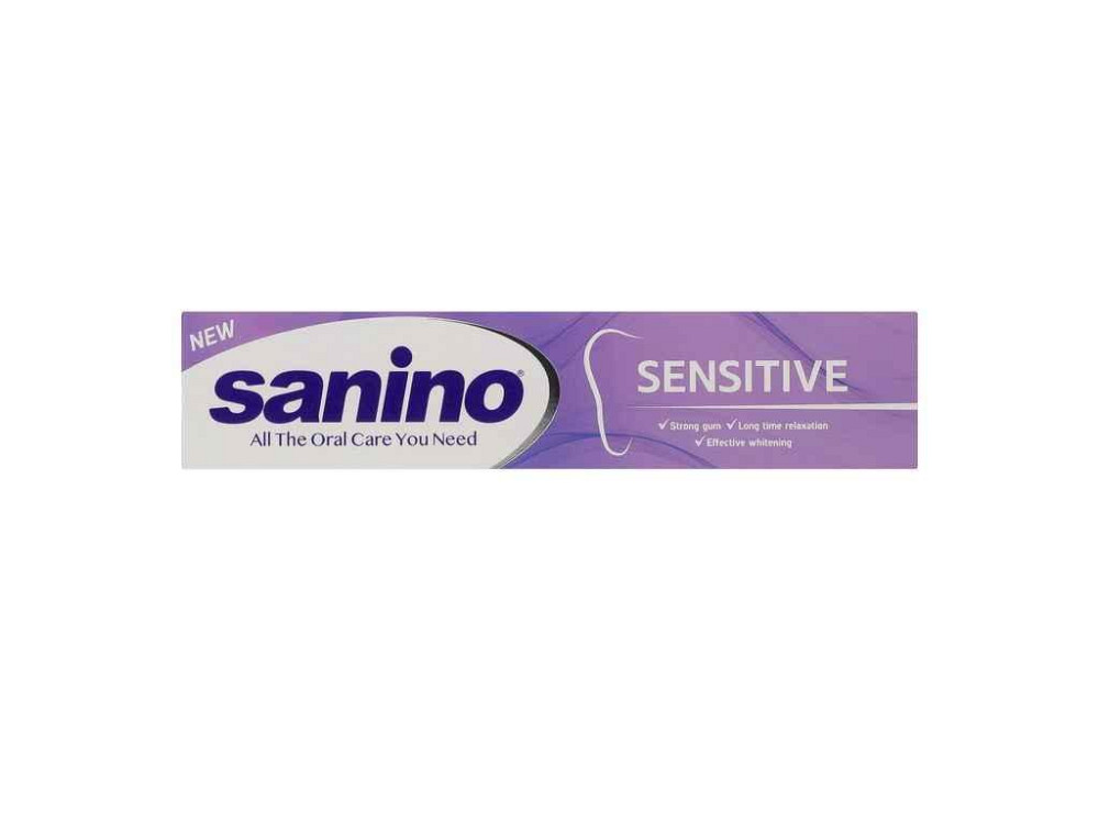 Зубна паста 75мл Sensitive Захист для чутливих зубів ТМ SANINO Київ - фото 1