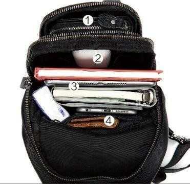 Сумка мужская из кожи через плечо Vintage 14784 Черная Киев - изображение 6