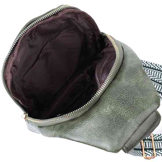 Стильная слинг сумка для женщин из экокожи Зеленый (Vintage) Киев