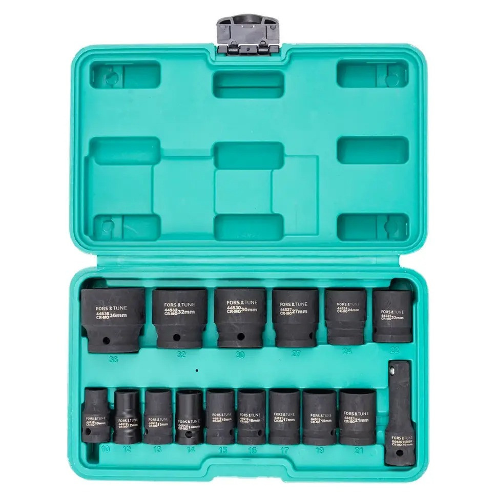 Набор головок ударных глубоких 16пр. 1/2'' (6-гр.) (10-32мм) FORSandTune FST-4177-5MPB Одесса - изображение 2