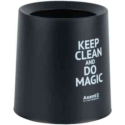 Кошик для паперів Axent Настільний контейнер для сміття, круглий, чорний (2131-01-A) Вінниця