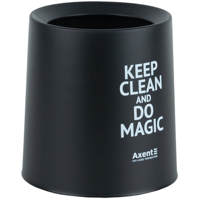 Кошик для паперів Axent Настільний контейнер для сміття, круглий, чорний (2131-01-A) Вінниця - фото 2