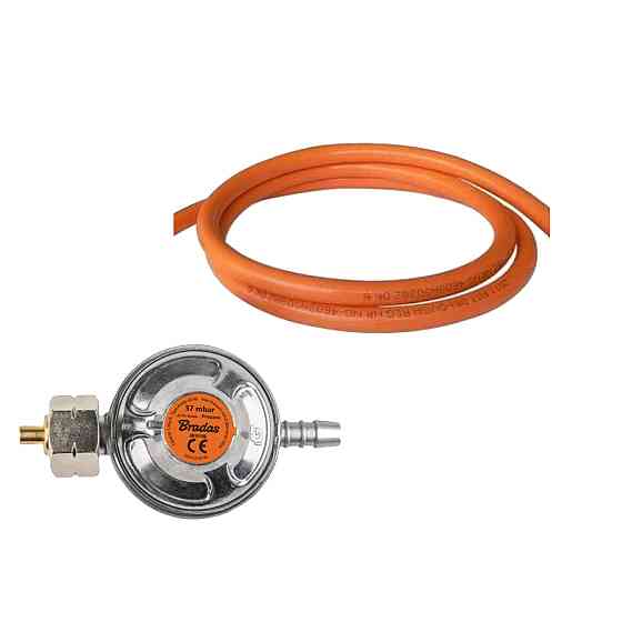 Комплект газова плита на 3 конфорки Namsan FRG113 + балон вибухобезпечний, 12л метал + шланг з редуктором setFRG11341005 Код: Рівне