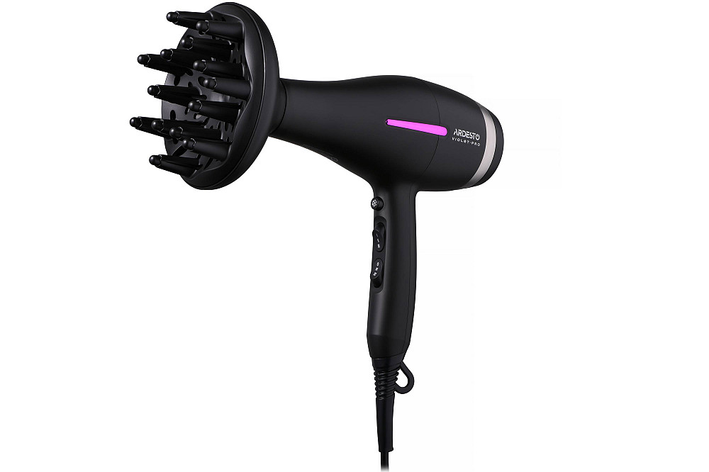 Фен ARDESTO Violet PRO HD-Y223PRO, 1850-2200Вт, 2 швидкості , 3 темп.режими, дифузор, чорний Київ - фото 9
