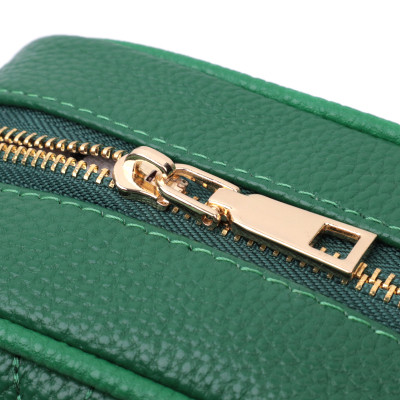 Сумка Vintage Стьобана жіноча з натуральної шкіри Зелена (22613) Вінниця - фото 3