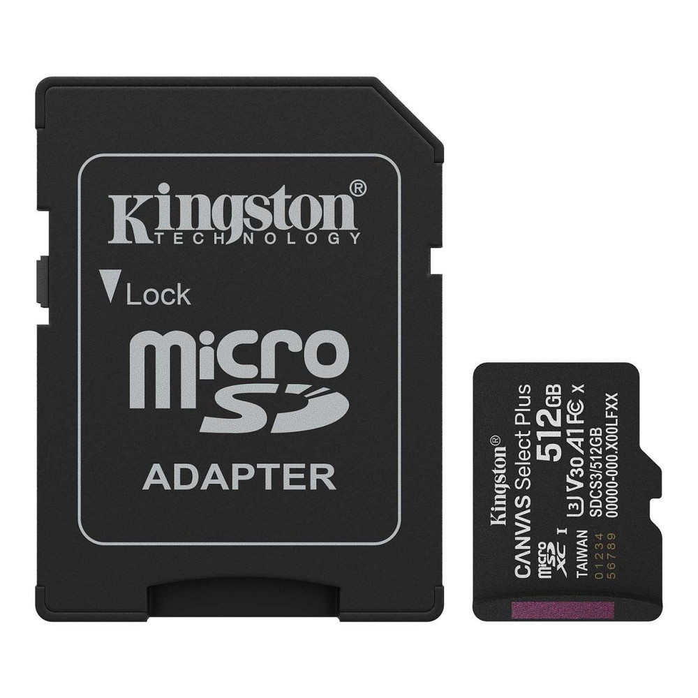 Картка пам'яті MicroSDXC 512 GB UHS-I Class 10 Kingston Canvas Select Plus R150MB/s + SD-адаптер (SDCS3/512GB) ( 16801 ) Харків - фото 1