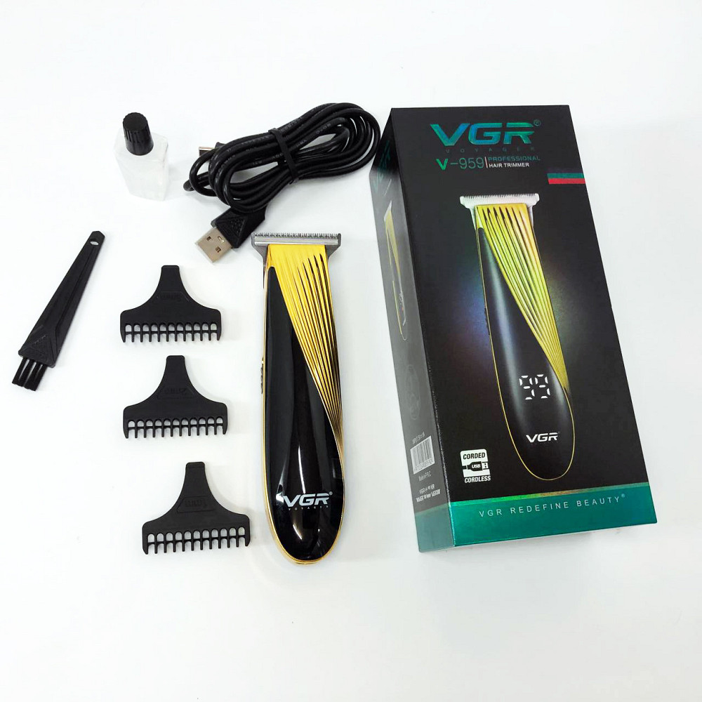 Машинка для стрижки волос с регулируемой насадкой, Универсальная машинка для стрижки головы и бороды QG-43 Львов - изображение 1