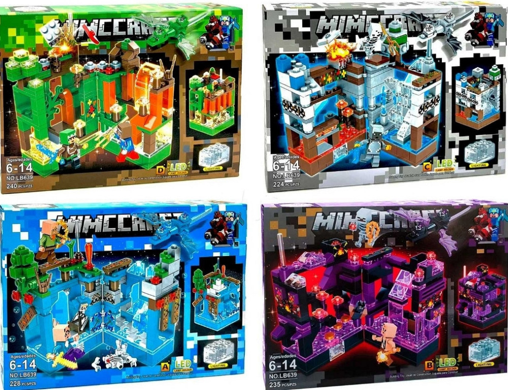 Lego MINECRAFT, Лего Майнкрафт Міцності, 4 різновиди, блоки світяться. Київ - фото 8
