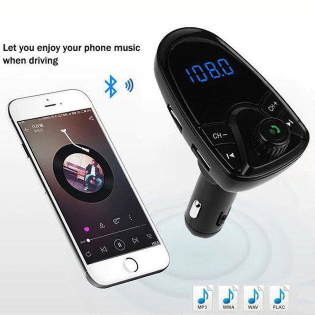 Модулятор в прикуриватель блютуз FM M1, Модулятор в машину через телефон, Fm EC-960 модулятор хороший Киев - изображение 6