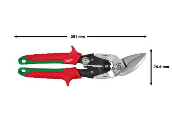 Набір ножиць по металу MILWAUKEE, (2шт) (правий / лівий різ) Одесса