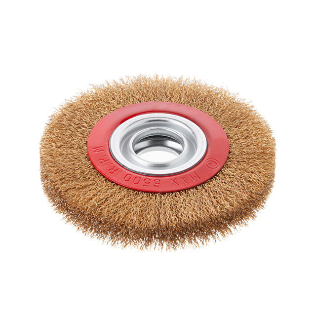 Щітка кільцева, 150×32 мм, кручений дріт покритий латунню, 6500 об/хв INTERTOOL BT-6151 Київ - фото 1