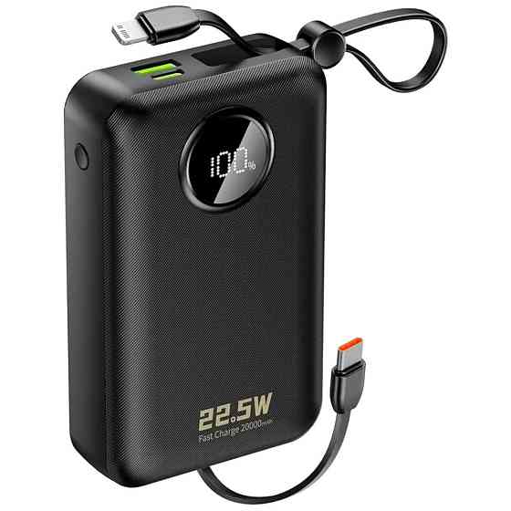 Універсальна мобільна батарея Dudao K14+ 20000 mAh 22.5W Black (6977196680016) ( 25455 ) Харків