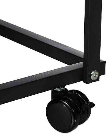 Стеллаж для растений металлический передвижной на 4 яруса цвет черный Каменец-Подольский