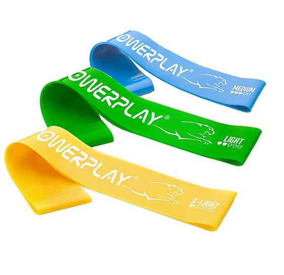 Резинки для фітнесу (стрічка-еспандер) PowerPlay 4113 Mini Power Band Set набір із 3 шт. (опір 1-10  Кам'янське