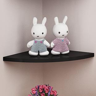 Угловая настенная полка 