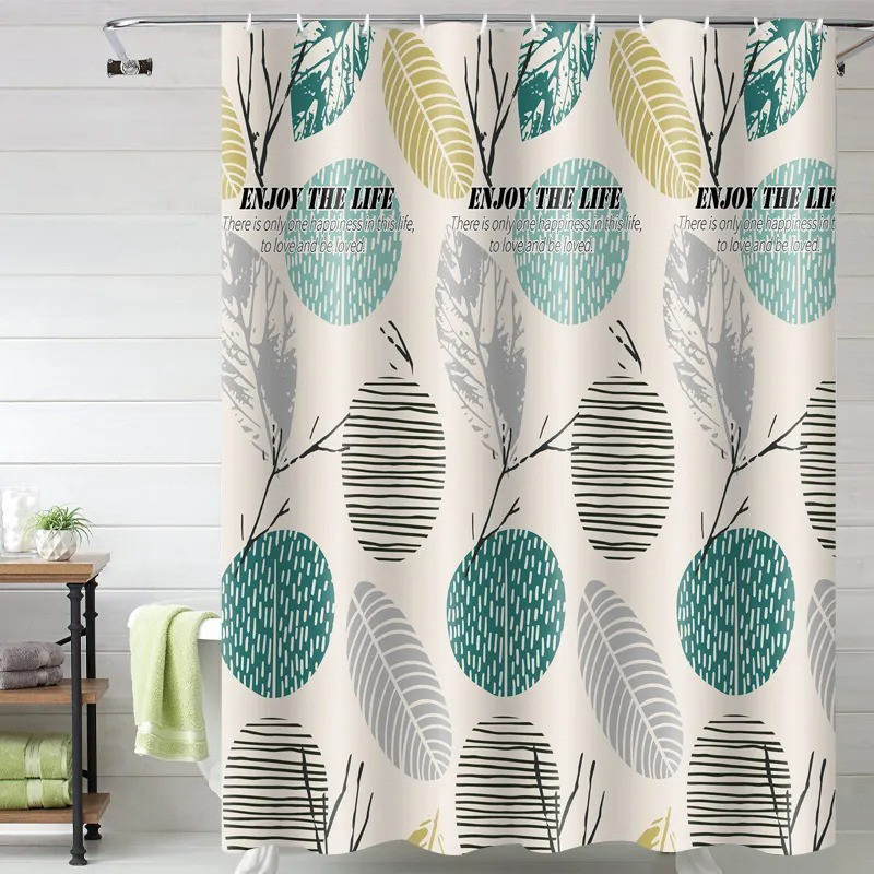 Шторка для ванны из полиэстера водонепроницаемая Bathlux 180x180 см с кольцами, занавеска для ванной комнаты Каменец-Подольский - изображение 4