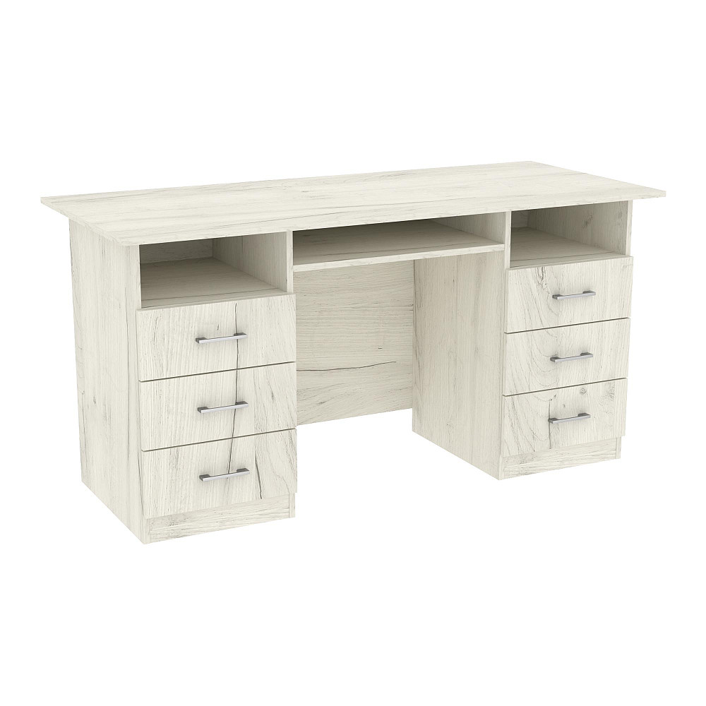 Стол офисный ОСП-4, Дуб Крафт Білий, 1500/600/760 Львов - изображение 1