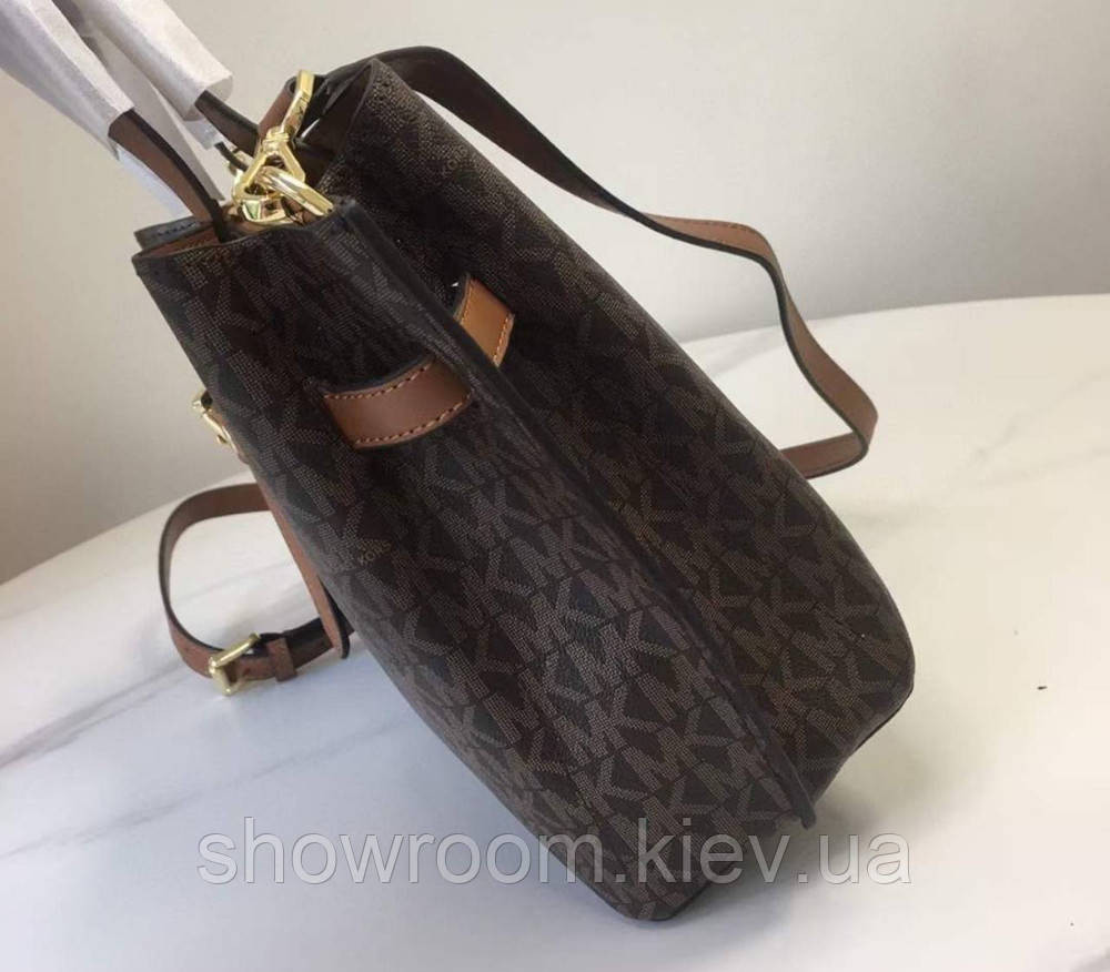 Брендова жіноча сумочка MK Emilia brown Київ - фото 15