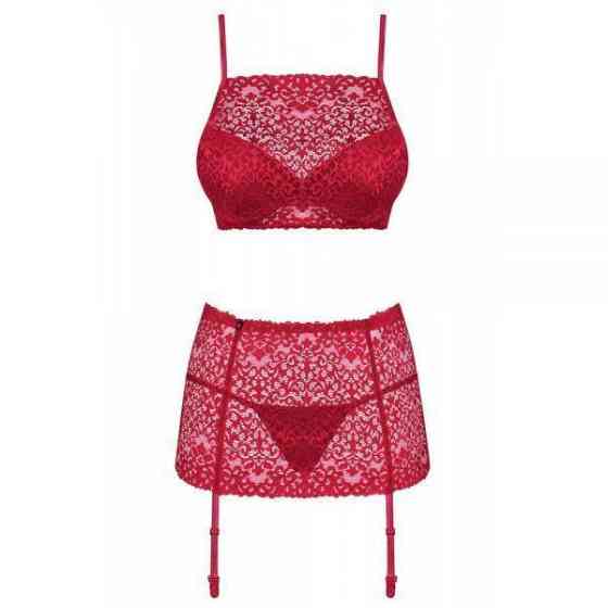 Комплект Obsessive Lividia 3 pcs set red S/M Sex Aura Киев