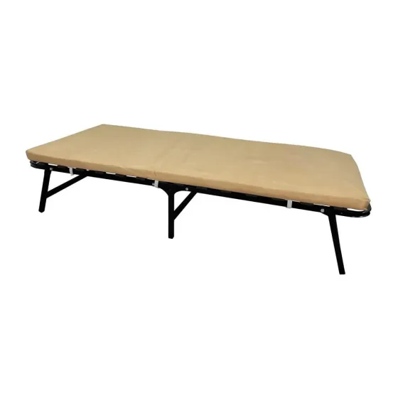 Раскладная кровать SimpleSteel 80 x 190 С ортопедическим матрасом и металлическим каркасом Бежевый Киев