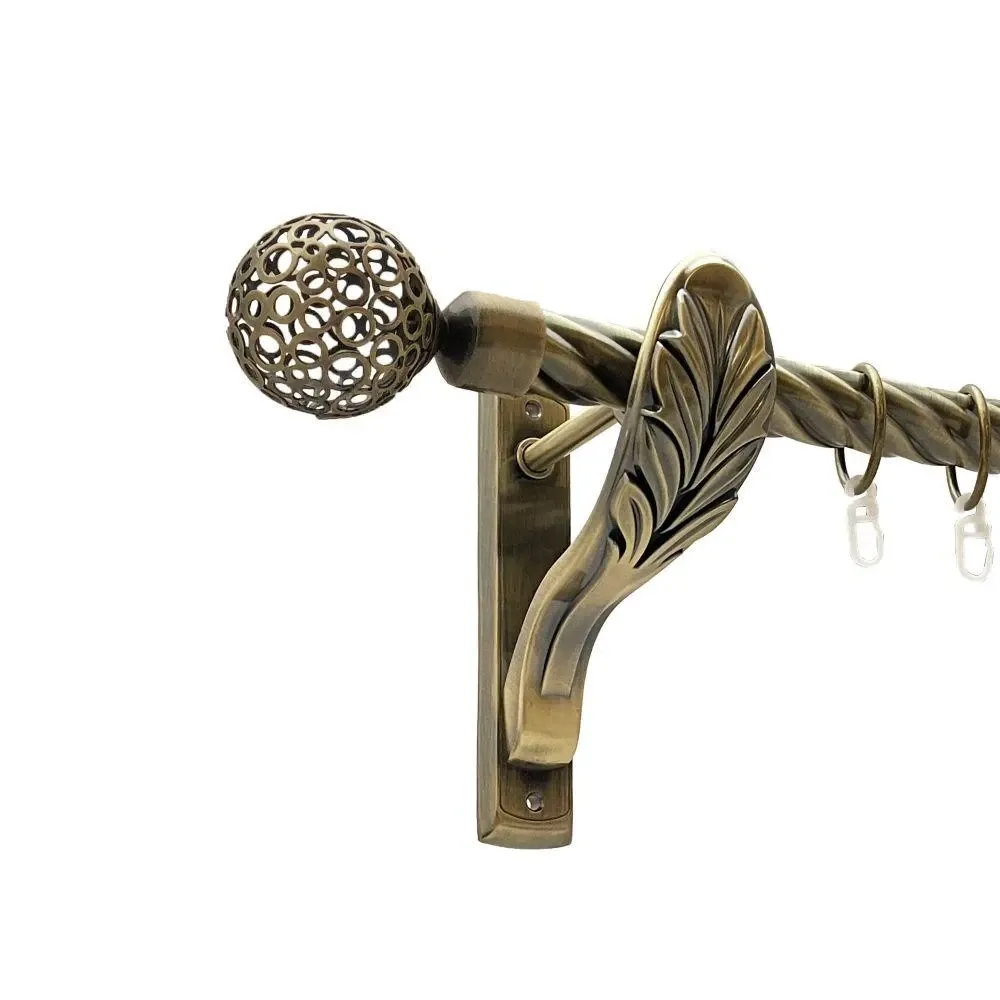 Карниз Orvit Савона металевий однорядний ретро скручена труба кільце металеве Антик 25 мм 300 см (00-00016788) Львов - изображение 1