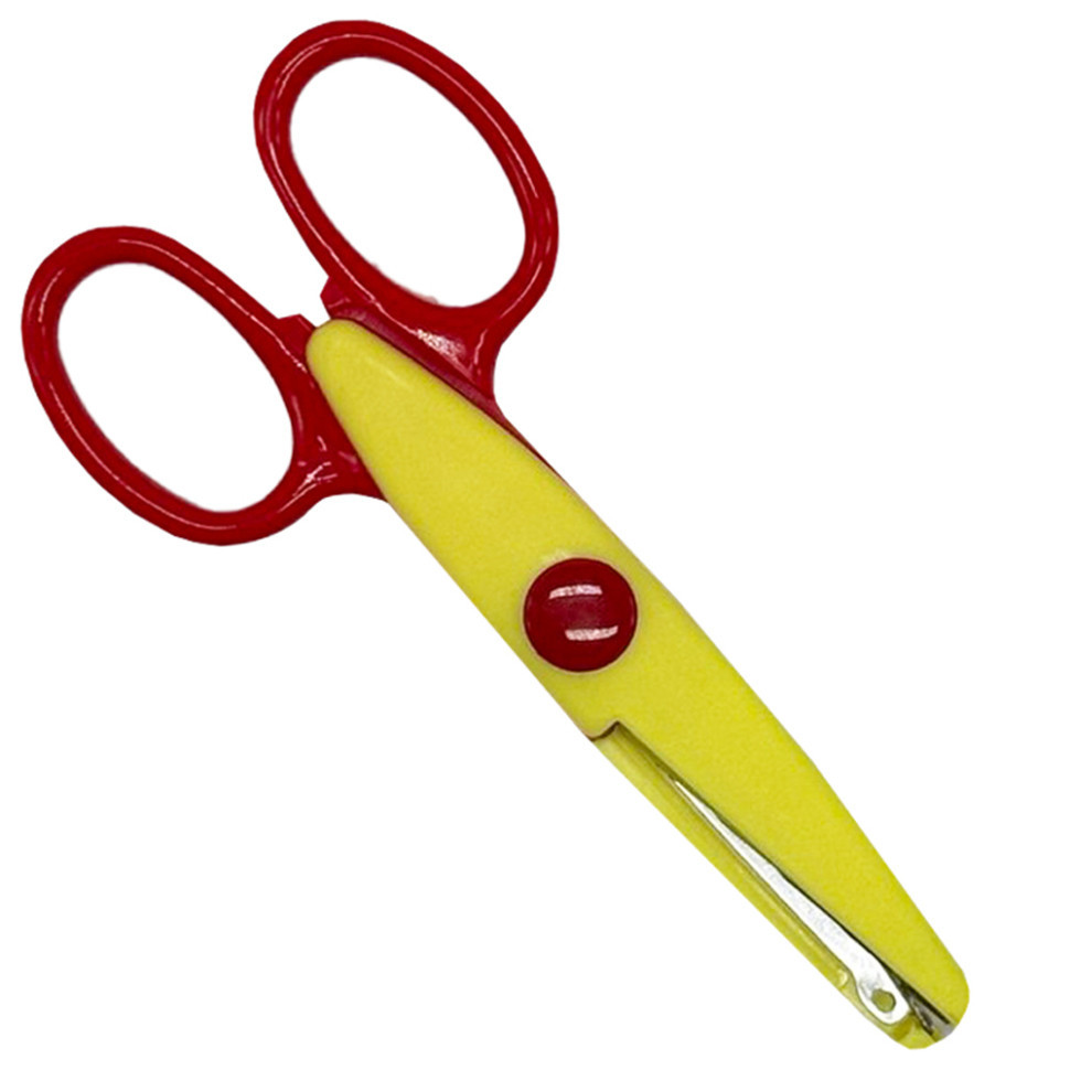 Ножиці дитячі "Craft" 1606A(Yellow-Red) з фігурним лезом Вінниця - фото 1