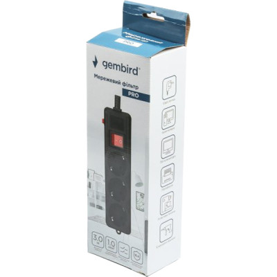 Сетевой фильтр питания Gembird SPG3-G-10B-PRO Винница - изображение 4