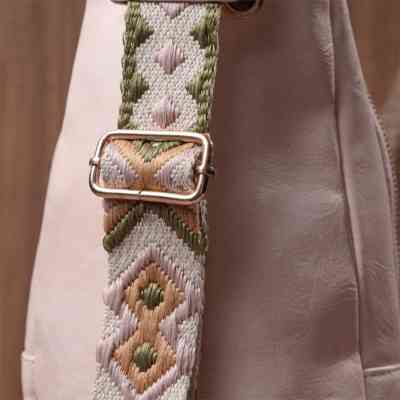 Сумка Vintage Жіноча слінг через плече з екошкіри Рожева (22750) Вінниця