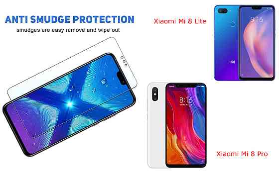 Захисне скло NeoGlass для Xiaomi Mi 8 Lite, Mi 8 Pro – надпрозоре та стійке Київ