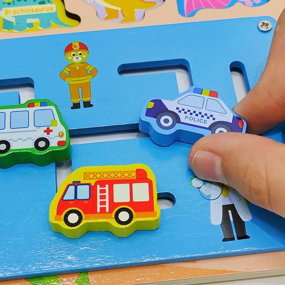 Логічна дошка WToys математичний+фруктовий сортер шестерні спинер годинник пальчиковий лабіринт магнітна рибалка (53482) Чернігів - фото 7