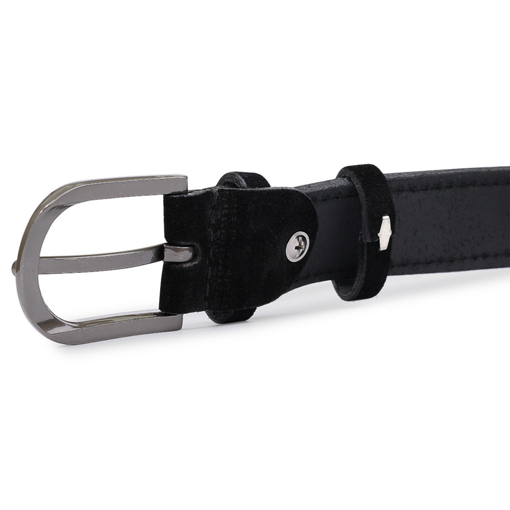 Замшевый ремень для женщин Vintage 20799 Черный Киев - изображение 3