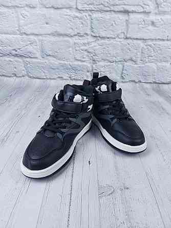 Детские демисезонные кроссовки хайтопы черные милитари для мальчиков ТМ 