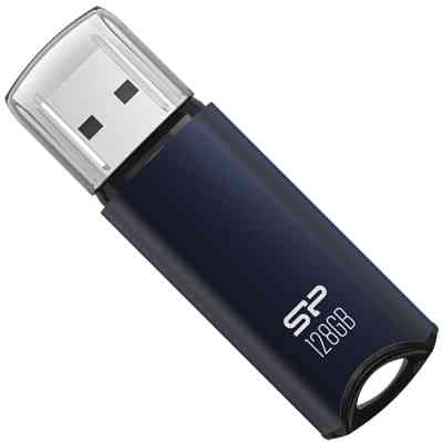USB флеш накопичувач Silicon Power USB 128GB SILICON POWER usb3.2 Marvel M02 Aluminum Blue (SP128GBUF3M02V1B) Вінниця