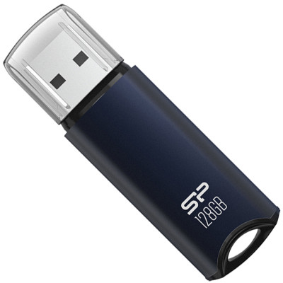 USB флеш накопичувач Silicon Power USB 128GB SILICON POWER usb3.2 Marvel M02 Aluminum Blue (SP128GBUF3M02V1B) Вінниця - фото 1