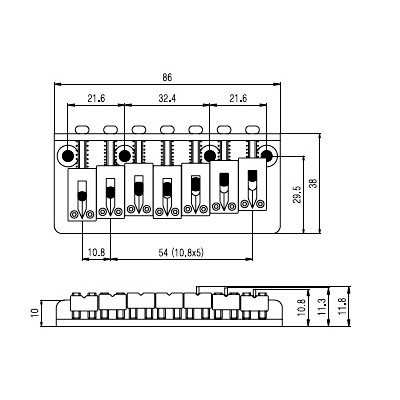 Бридж для гитары Paxphil BN071 Black Винница - изображение 3