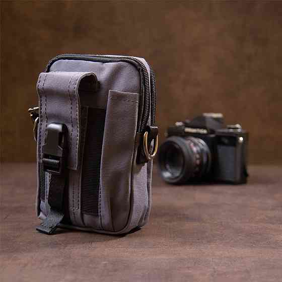 Сумка на пояс нейлон Vintage 20646 Серая Киев