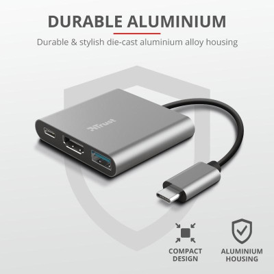 Концентратор Trust Dalyx 3-in-1 Multiport USB-C (23772) Винница - изображение 4