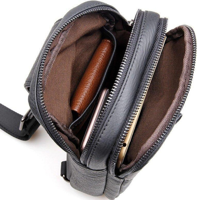 Сумка чоловіча Vintage 14454 Чорна Київ - фото 3