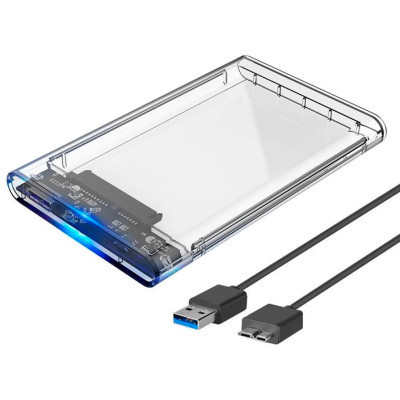 Кишеня зовнішня Dynamode 2.5&quot; SATA HDD/SSD USB 3.0 Transparent (DM-CAD-25316) Вінниця - фото 1