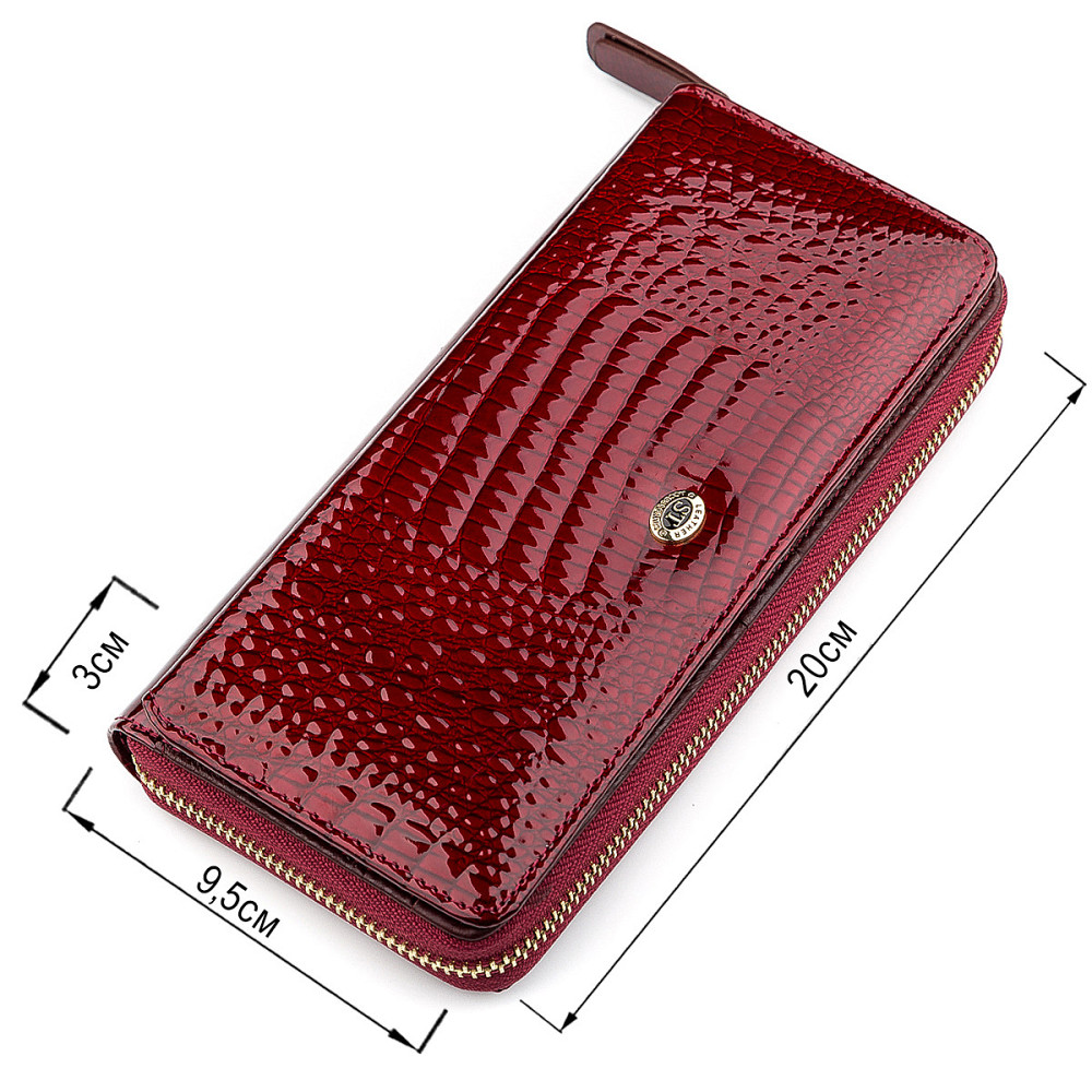 Гаманець жіночий ST Leather 18434 (S7001A) на блискавці Бордовий Київ - фото 13