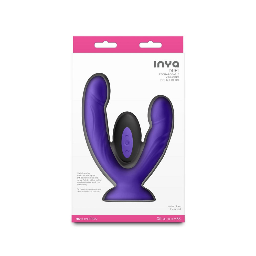 Подвійний дилдо з вібрацією NS Novelties INYA - Duet - Purple Sex Aura Київ - фото 4