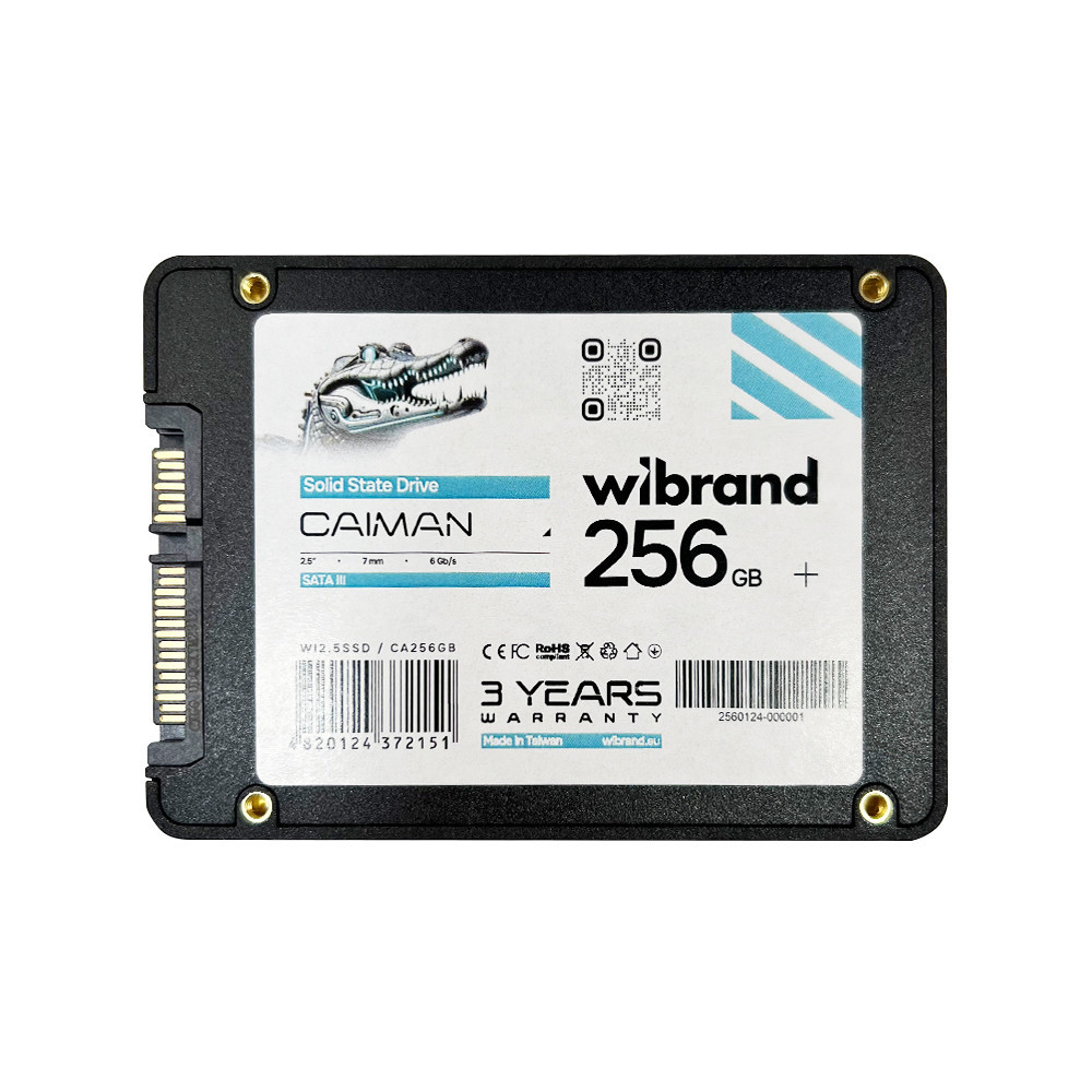 Накопичувач SSD Wibrand Caiman 256GB 2.5" 7mm SATAIII Bulk Київ - фото 3