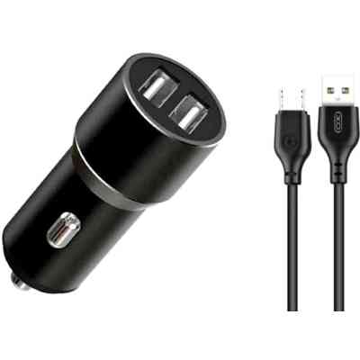 Зарядний пристрій XO 1xUSB + cable USB to Micro 5P TZ09 black (6920680873487) Вінниця