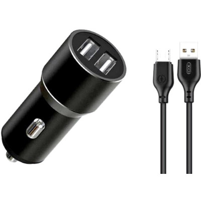 Зарядний пристрій XO 1xUSB + cable USB to Micro 5P TZ09 black (6920680873487) Вінниця - фото 1